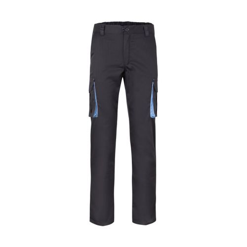 VL FIDES - Pantaloni elasticizzati bicolore con diverse tasche (240g/m²), in cotone (46%), EME (38%) e poliestere (16%)