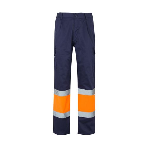 VL ATHENA - Pantaloni in twill bicolore, foderati, con diverse tasche, in cotone (20%) e poliestere (80%)