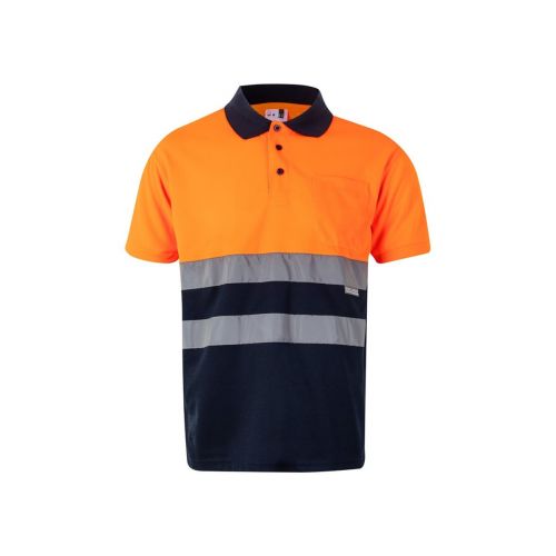 VL CUPID LARGE - Polo bicolore bird-eye (160g/m²) con maniche corte, in poliestere (100%)
