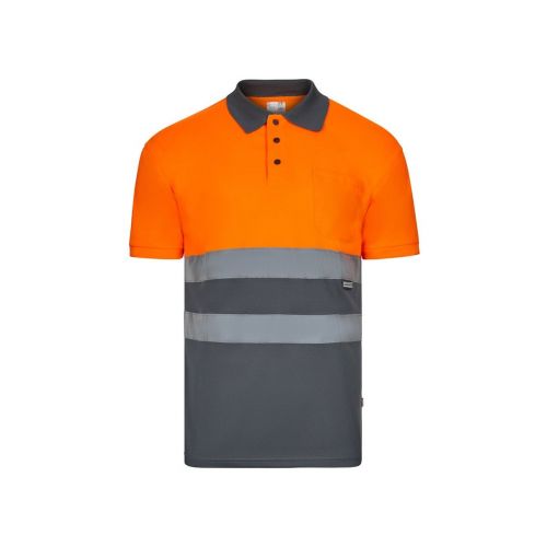 VL CUPID LARGE - Polo bicolore bird-eye (160g/m²) con maniche corte, in poliestere (100%)