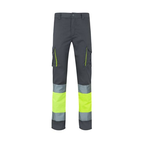 VL ZEUS - Pantaloni elasticizzati bicolore con diverse tasche (240g/m²), in cotone (46%), EME (38%) e poliestere (16%)