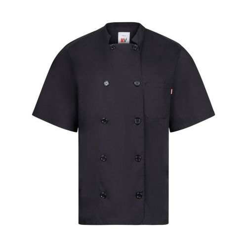 VL DURGA - Giacca da cucina in popeline (110g/m²) a maniche corte, in cotone (35%) e poliestere (65%)