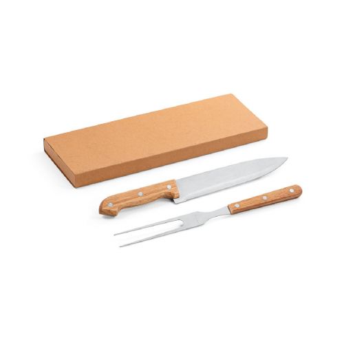 SALSA - Set per barbecue composto da 2 utensili in bambú e acciaio inossidabile