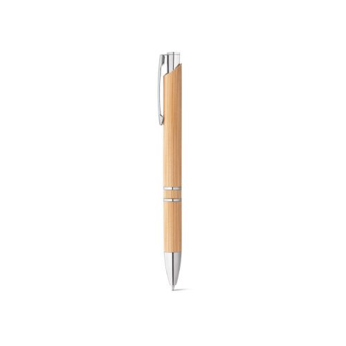 BETA BAMBOO - Penna a sfera in bambù con clip e dettagli in metallo