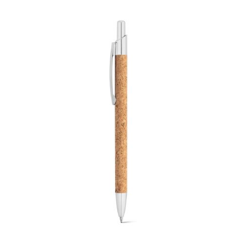 NATURA - Penna a sfera in sughero e alluminio riciclato (100% rAL) con clip