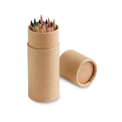 CYLINDER - Scatola con 12 matite colorate