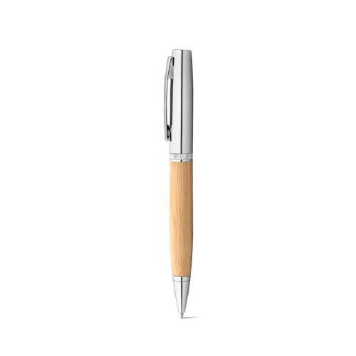 FUJI - Penna a sfera in metallo e bambù con custodia
