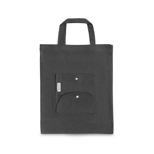 SIENA - Borsa pieghevole in cotone (50%), cotone riciclato (30%) e poliestere (20% rPET) (140 g/m²)