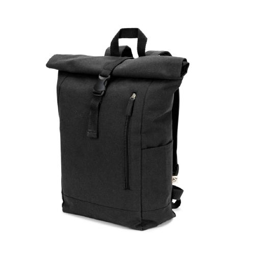 SAINT - Zaino “roll top” in cotone riciclato e poliestere riciclato (380 g/m²)