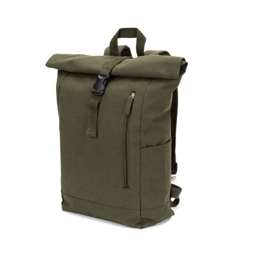 SAINT - Zaino “roll top” in cotone riciclato e poliestere riciclato (380 g/m²)