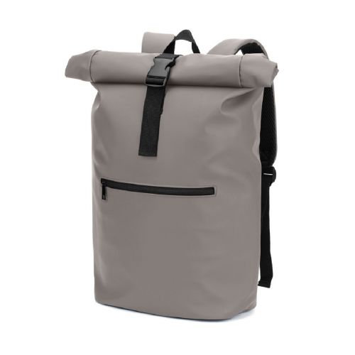 PORTLAND - Zaino “roll top” in PU con tasca per laptop da 16
