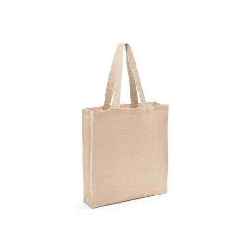 PADOVA - Borsa in juco (275 g/m²) con tasca interna 100% cotone (120 g/m²)
