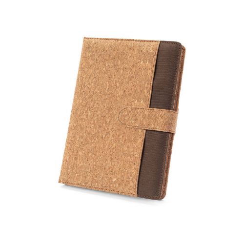 FIELDING - Cartellina A5 in sughero e poliestere riciclato(100% rPET) con blocco note rimovibile