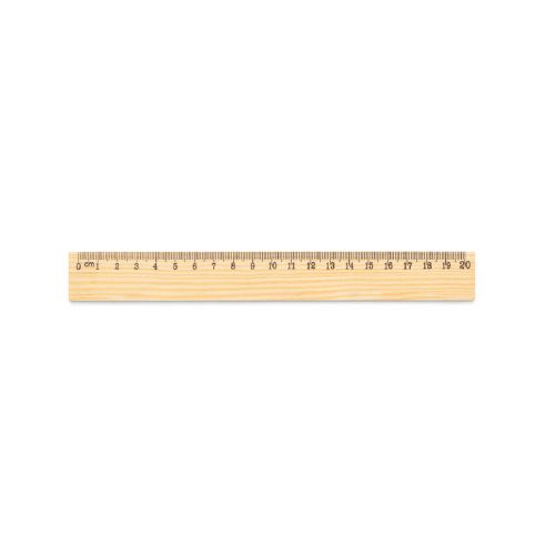 WESLEY 20 - Righello in legno di pino con scala graduatada 20 cm