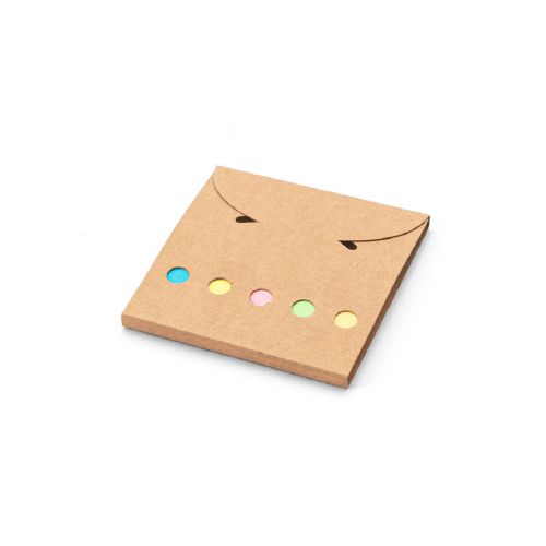 AINSLEY - Set da ufficio 2 in 1, realizzato con carta riciclata al 100%, con 6 blocchi note adesivi