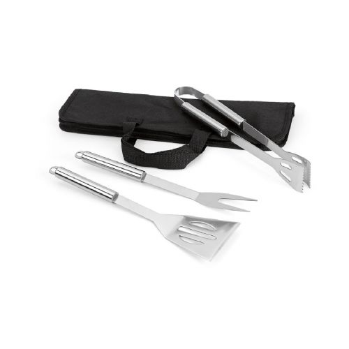 SOARES - Set barbecue composto da 3 pezzi in acciaio inossidabile