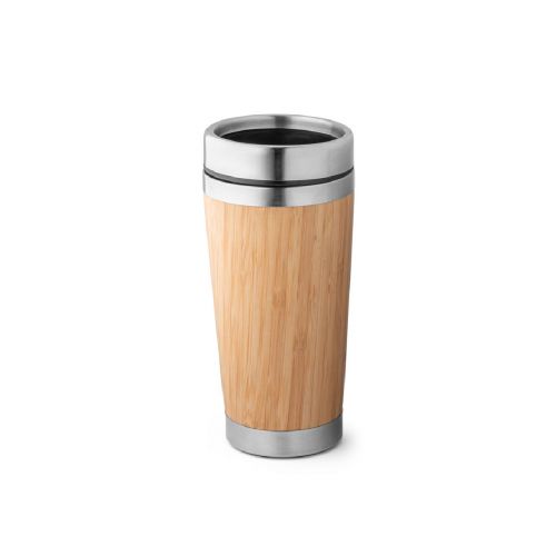 PIETRO - Bicchiere da viaggio in bambù e acciaio inox 500 mL