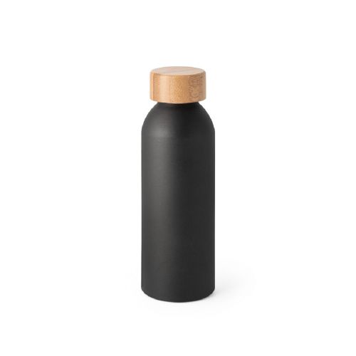 QUETA - Bottiglia in alluminio con coperchio in bambù 550 mL