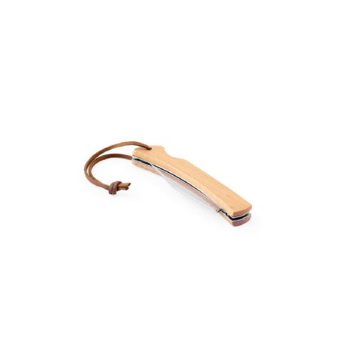 RANGER - Coltello con lama in acciaio inox e manico in bambù