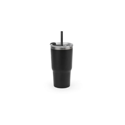JOYNER M - Tazza da viaggio compatta in acciaio inossidabile (riciclata al 91%) con doppia parete isolata sottovuoto e finitura opaca da 600 ml