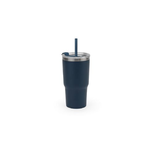 JOYNER M - Tazza da viaggio compatta in acciaio inossidabile (riciclata al 91%) con doppia parete isolata sottovuoto e finitura opaca da 600 ml