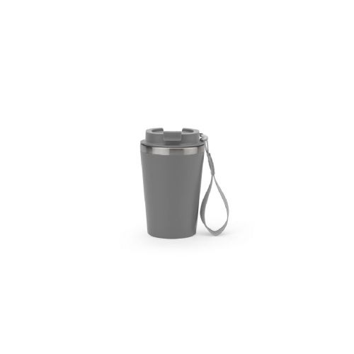 SPITZ - Bicchiere da viaggio in acciaio inossidabile (90% riciclato) e parete esterna in PP, con finitura opaca 440 ml