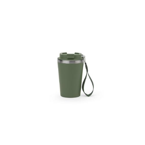 SPITZ - Bicchiere da viaggio in acciaio inossidabile (90% riciclato) e parete esterna in PP, con finitura opaca 440 ml