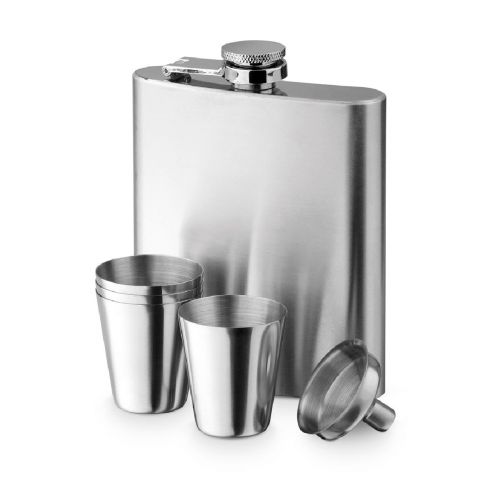 NOVAK - Set bottiglia e bicchieri in acciaio inossidabile 200 mL