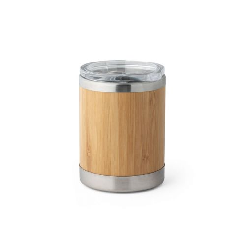 LYCKA - Bicchiere in acciaio inox e bambù 350 mL