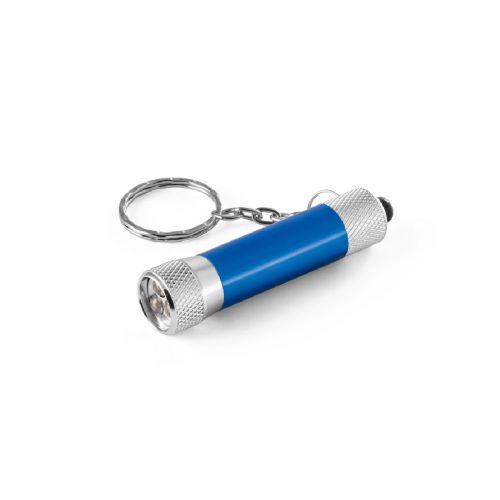 RE-LERGAN - Portachiavi in ​​alluminio (riciclato al 92%) con torcia LED a 3 luci