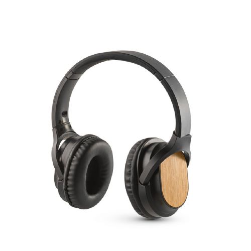 GOULD - Cuffie wireless pieghevoli con durata della batteria di 4 ore in bambù e ABS