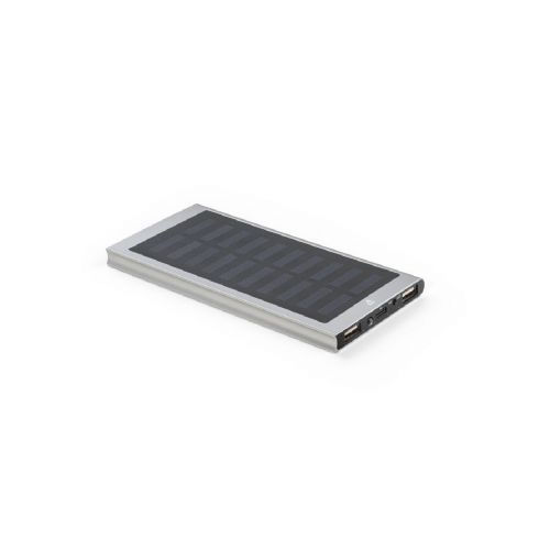 CLERK - Power bank da 8'000 mAh con pannello solare in alluminio 100% riciclato