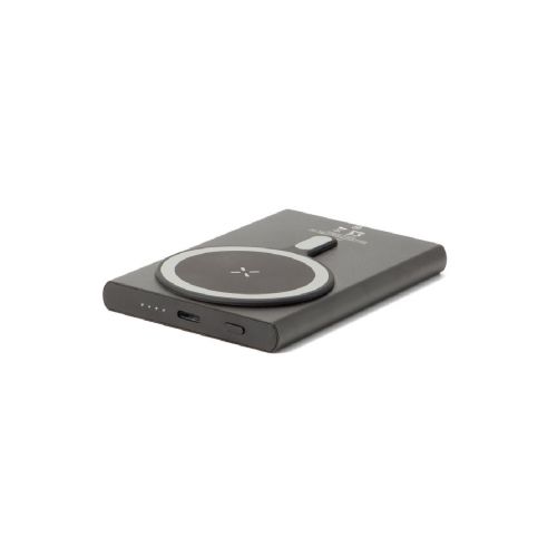 WRIGHT 5 - Power bank magnetico con ricarica super rapidain alluminio riciclato e ABS riciclato 5'000 mAh
