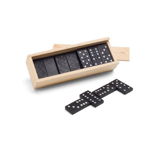MIGUEL - Domino in scatola di legno con coperchio