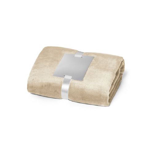 DYLEAF - Coperta in pile da (240 g/m²) con nastro e cartoncino personalizzabile
