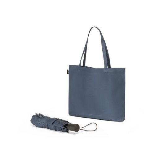 SKYLAR - Ombrello 2 in 1 con borsa per la spesa in poliestere riciclato inclusa