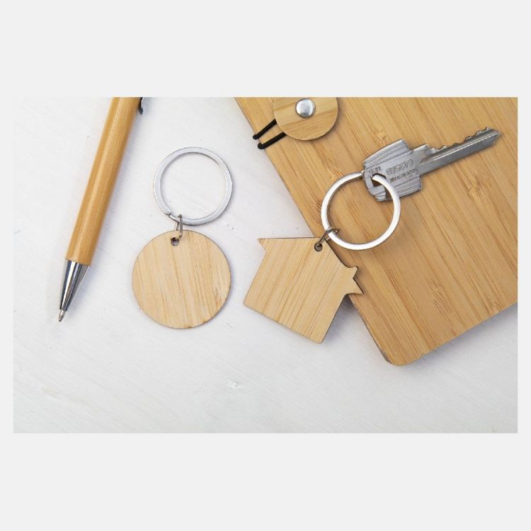 30 Portachiavi In Legno Di Faggio Scrivibili - Forme Ovale, Quadrato, Rotondo | Personalizzabili Fai-da-te - Foto 12
