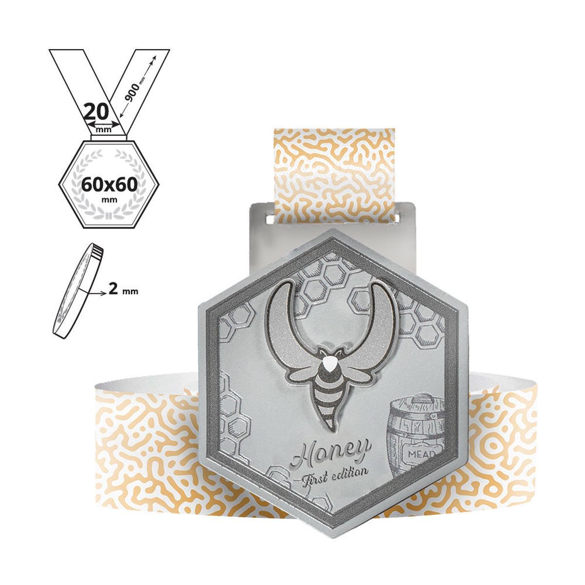 CIERPINSKI - medaglia in lega di zinco 2mm, 60x60 mm | GL704020C