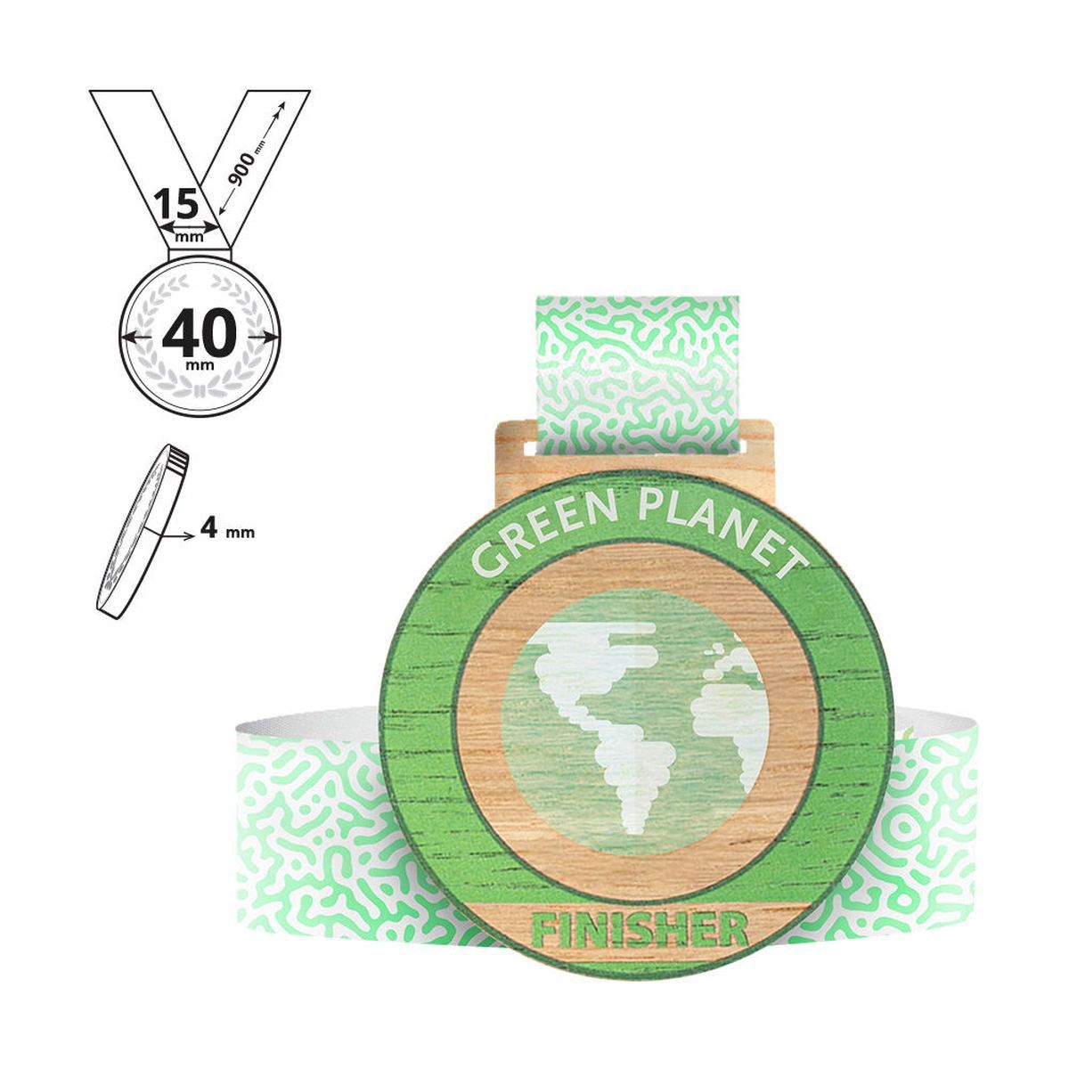NAGOYA - medaglia in compensato 4mm, 40x40 mm | GL711240A