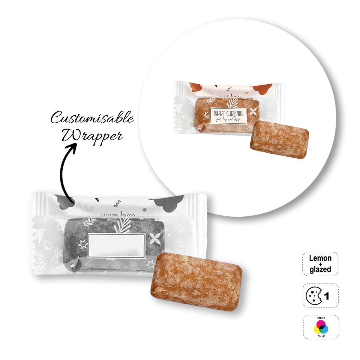 PREMIUM COOKIE - morbido biscotto speziato, 92x37 mm | GL810703C