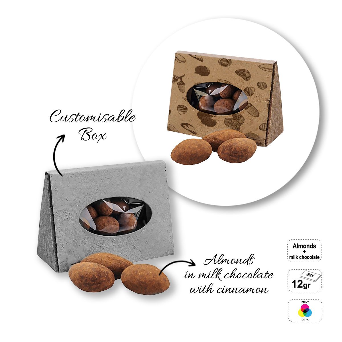 SINGLE BITE - confezione di frutta secca riccoperta di cioccolato, 67x32x50 mm | GL810801A