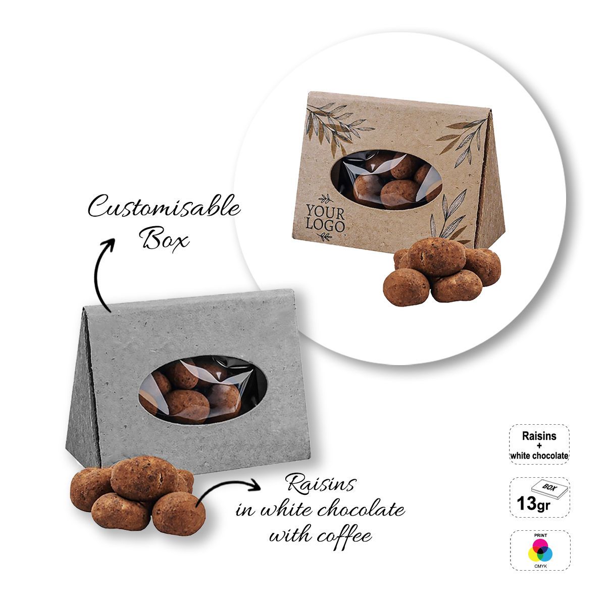 SINGLE BITE - confezione di frutta secca riccoperta di cioccolato, 67x32x50 mm | GL810801B