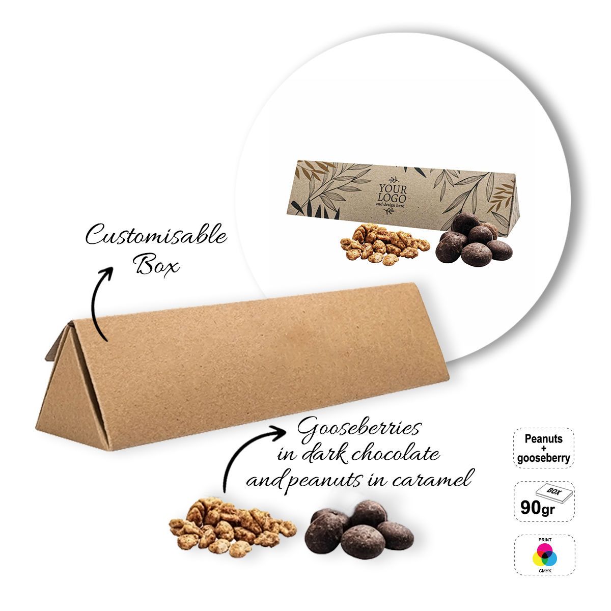 TASTY DUO - confezione di frutta secca, 223x60x53 mm | GL810825A