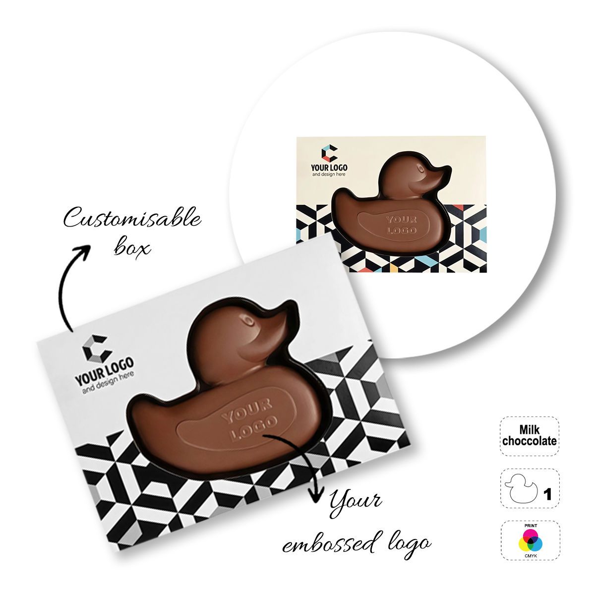 CHOCO4MAT C - barretta di cioccolato, diverse forme, 182x132x15 mm | GL811107H