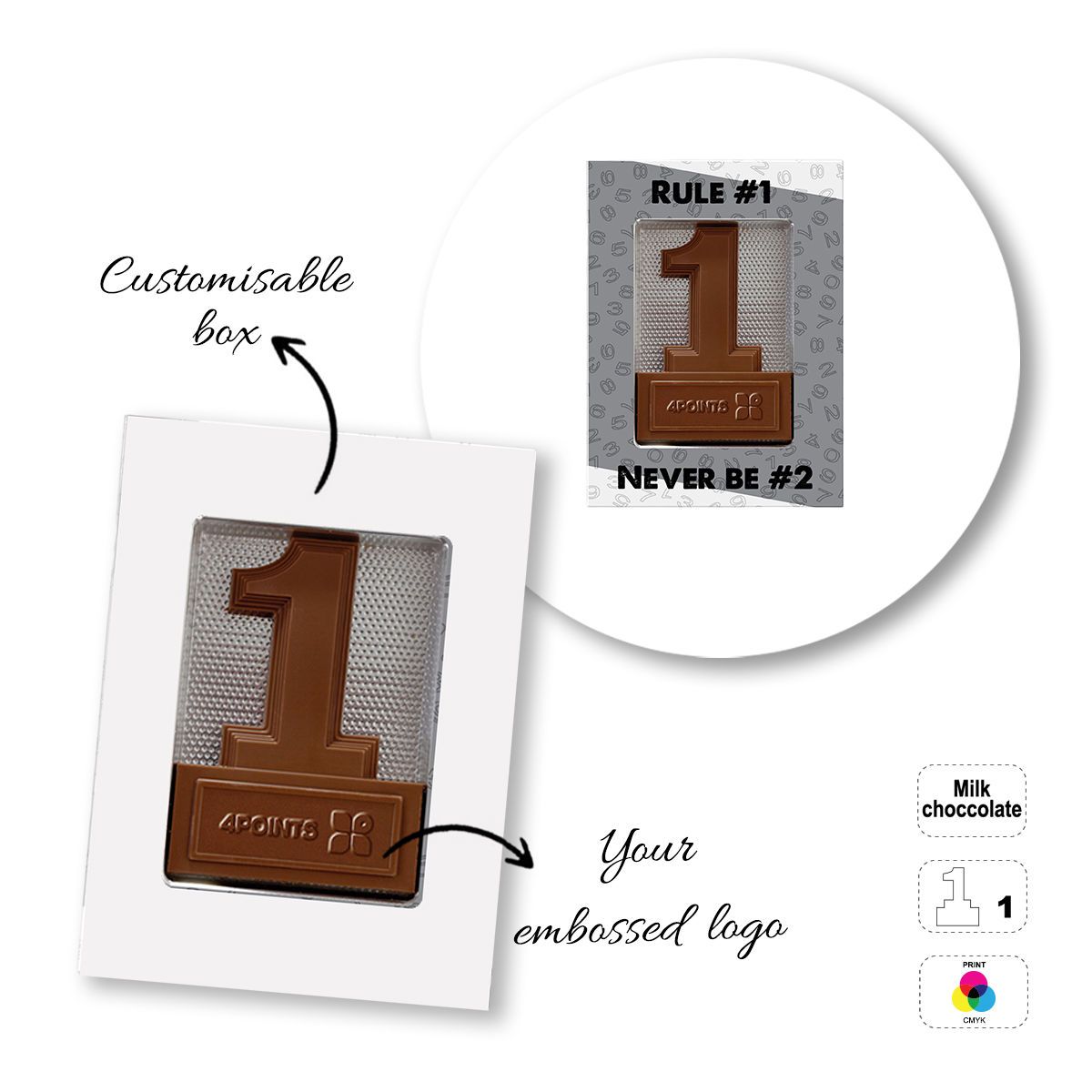 CHOCO4MAT D - barretta di cioccolato, diverse forme, 182x132x15 mm | GL811108F