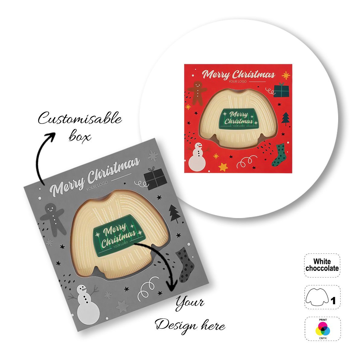 LOGO CHOCO4MAT A - barretta di cioccolato stampabile, diverse forme, 135x135x15 mm | GL811110D