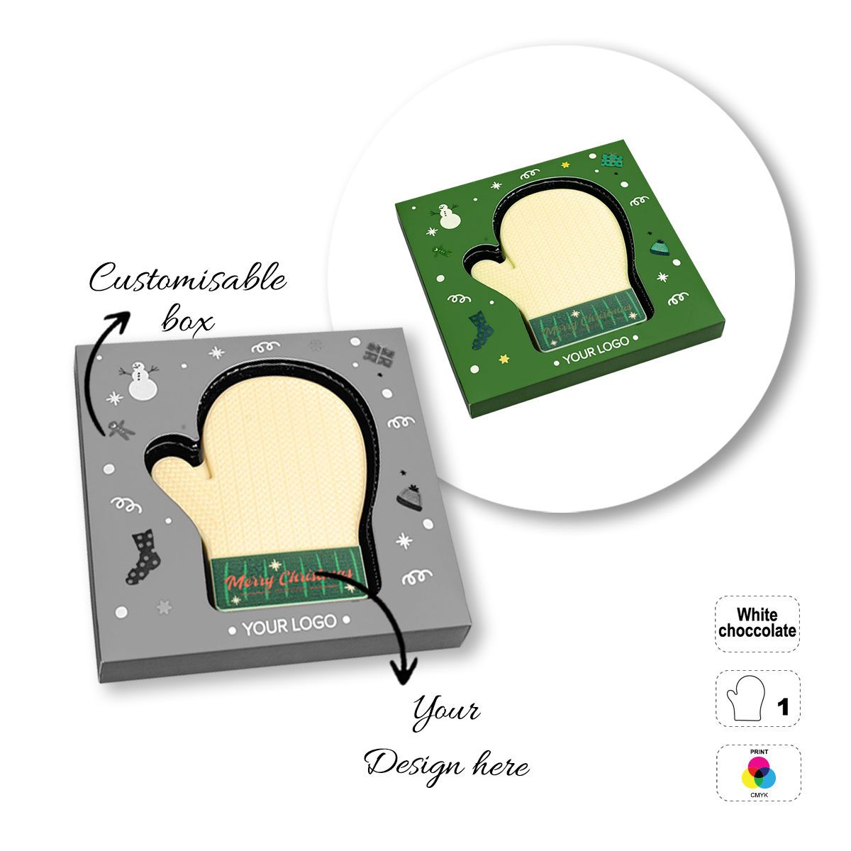 LOGO CHOCO4MAT A - barretta di cioccolato stampabile, diverse forme, 135x135x15 mm | GL811110E