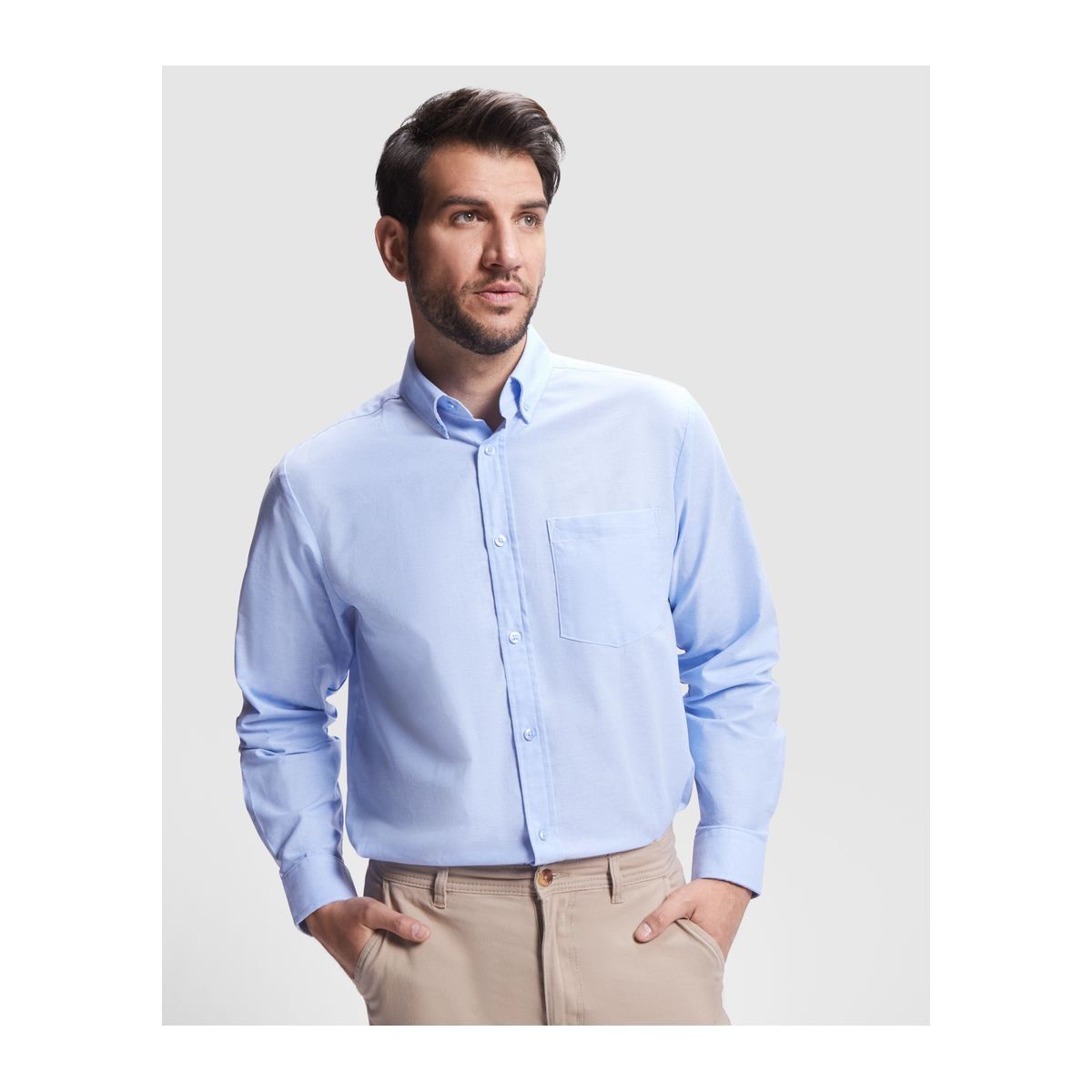 Camicia da uomo con taschino sul petto a sinistra