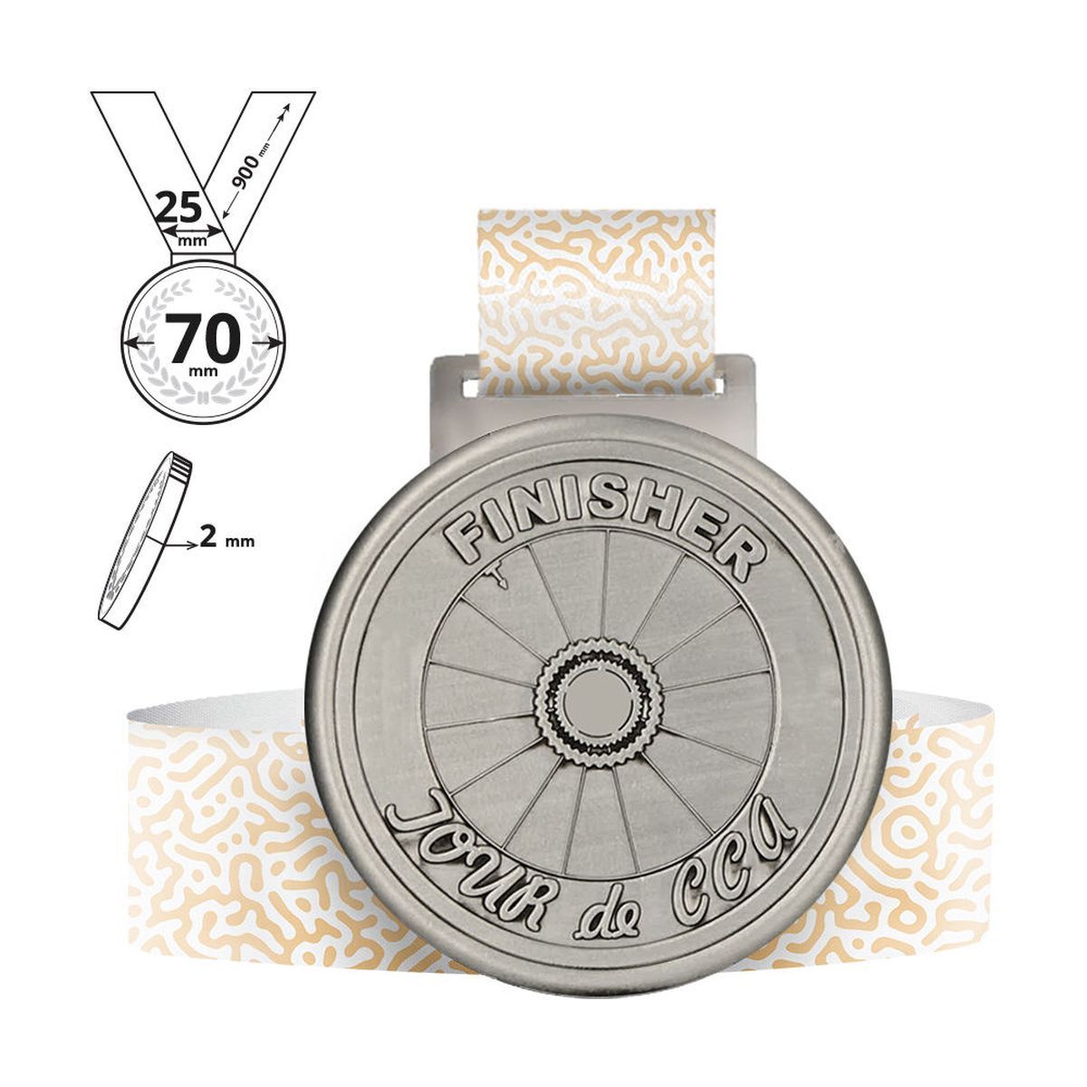 TOLA - medaglia in lega di zinco 2mm, 70x70 mm | GL701020D