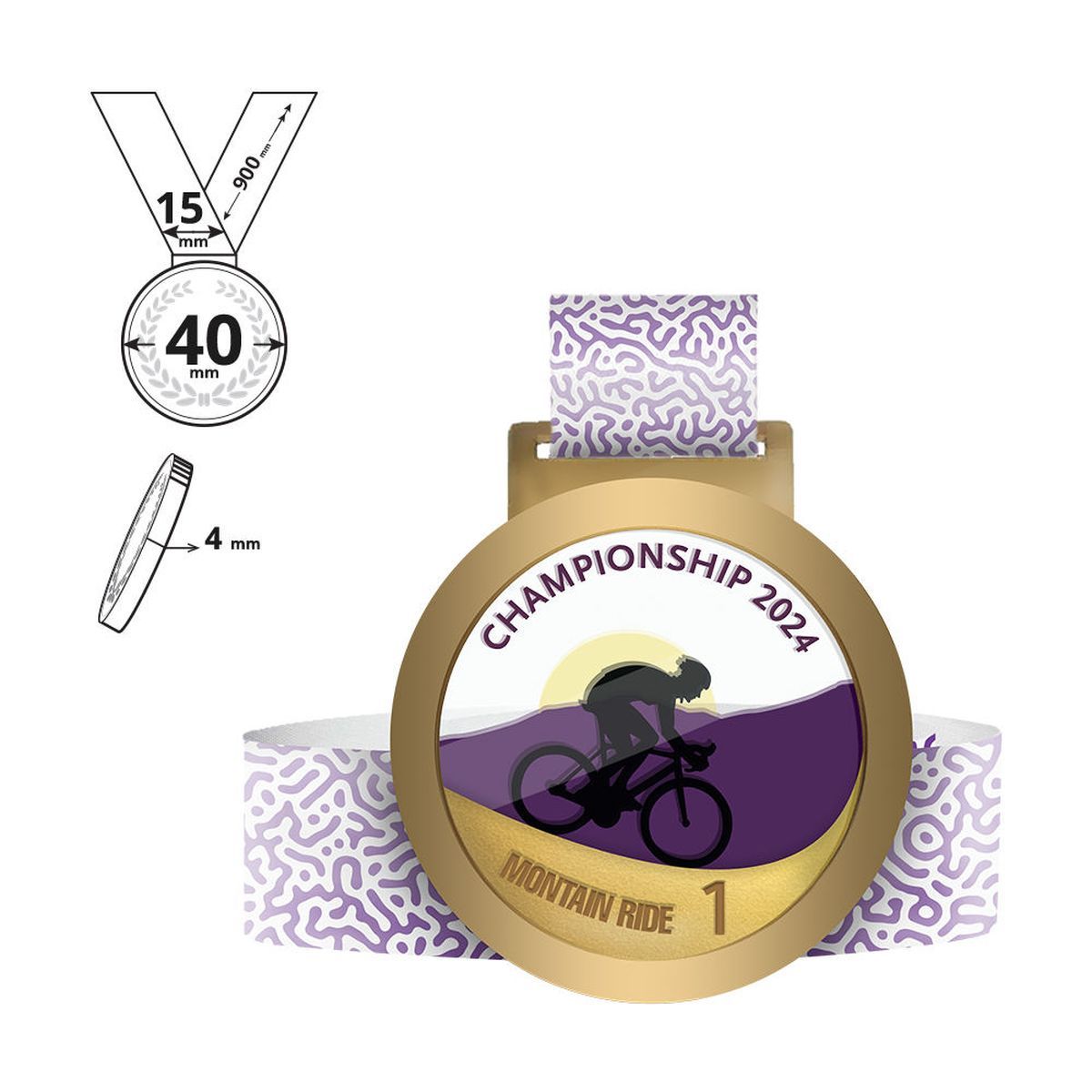 NARA - medaglia in acciaio e plexiglass 4mm, 40x40 mm | GL711440A